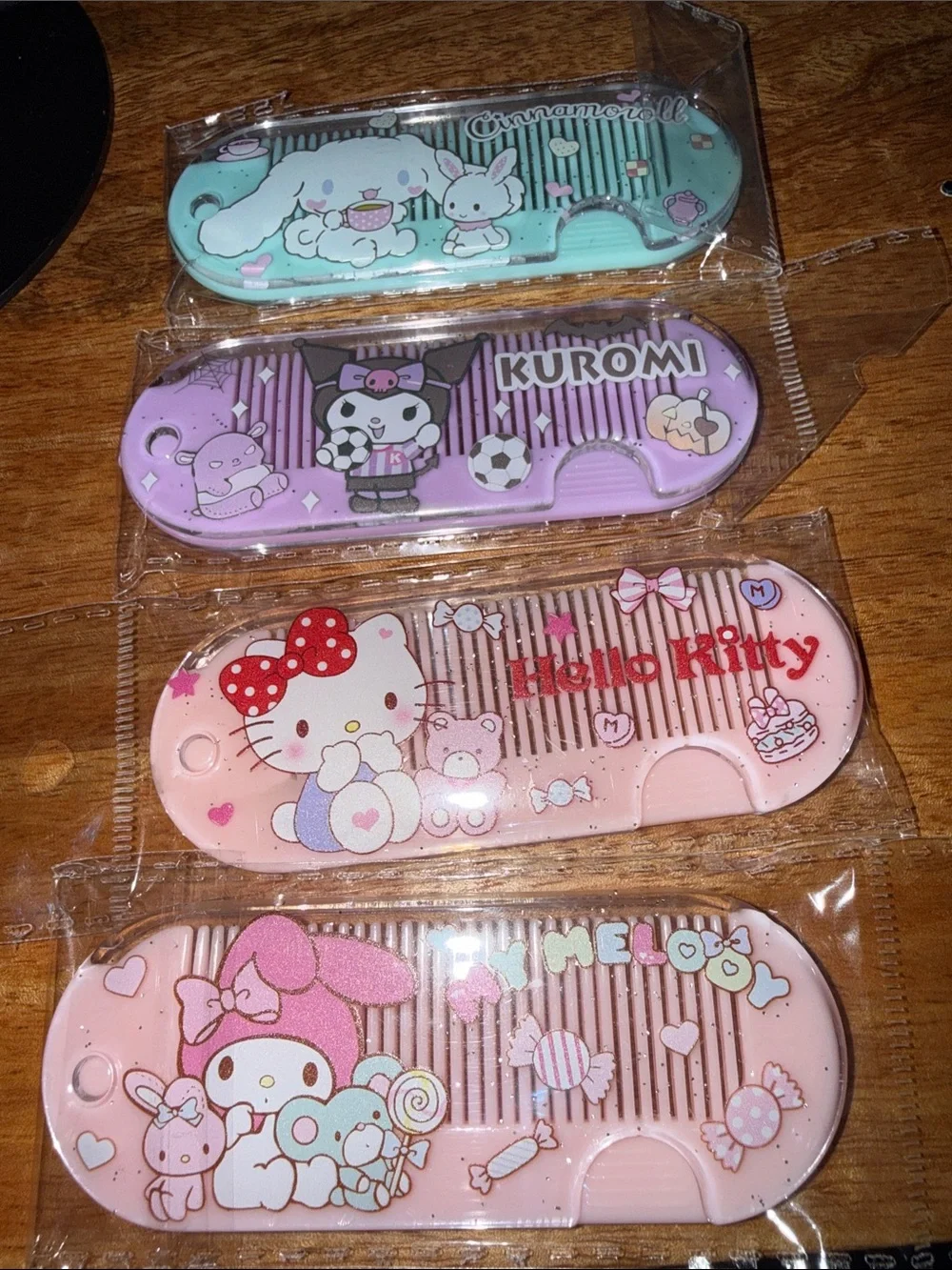 Sanrio Kids Character Comb Set — Pink, Lavender, Mint